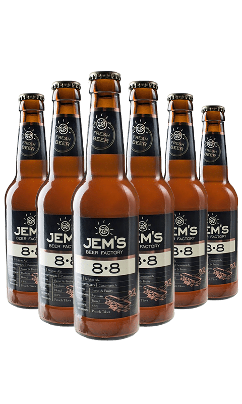 שישיית בירה ג'מס 8.8 330 מ"ל 